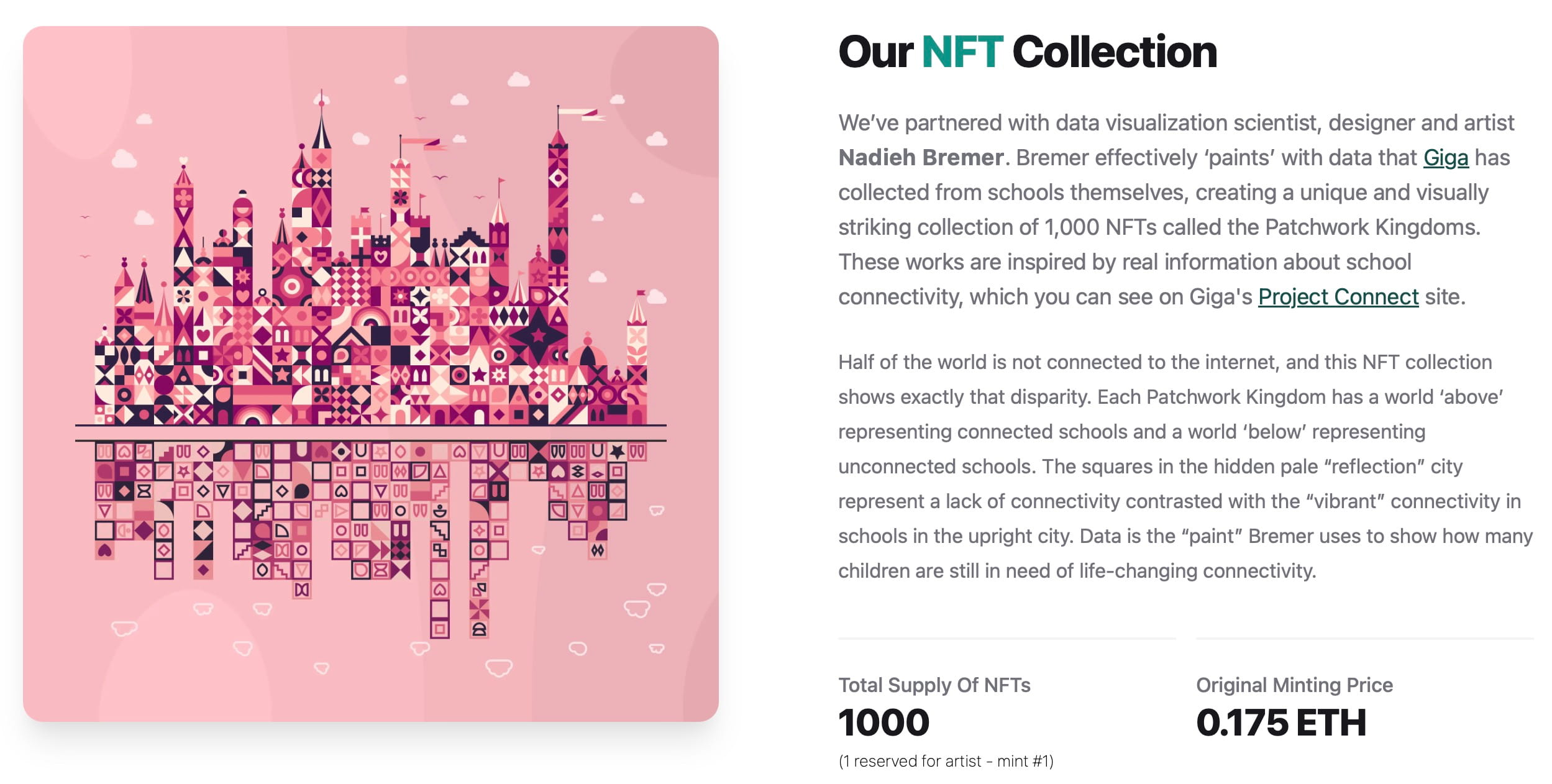 NFT collection Giga initiative